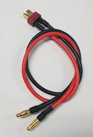 4MM TO MALE DEANS (T-PLUG) CHARGE LEADS PITLANE HOBBIES