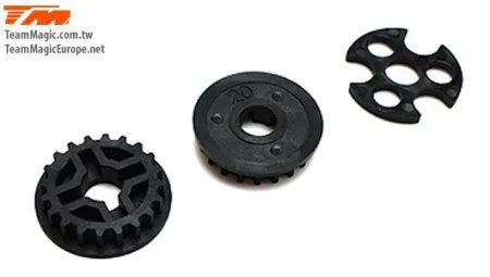 TM507110 - E4JR 20T PULLEY (2) TEAM MAGIC