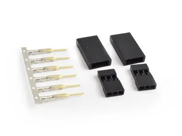 FUTABA CONNECTOR FEMALE GOLD PLATED TERMINALS 2 SETS