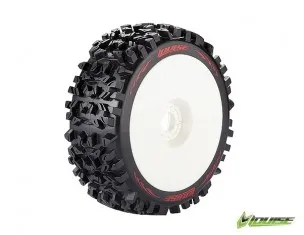 Pioneer 1/8 Buggy Tyre Soft White Rim