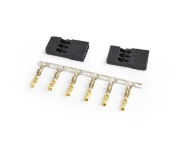 JR CONNECTOR MALE W/GOLD PLATED TERMINALS 2 SETS