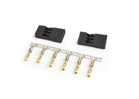 JR CONNECTOR MALE W/GOLD PLATED TERMINALS 2 SETS
