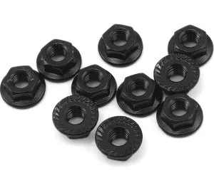 Yeah Racing 4mm Aluminum Serrated Lock Nut (10) ...
