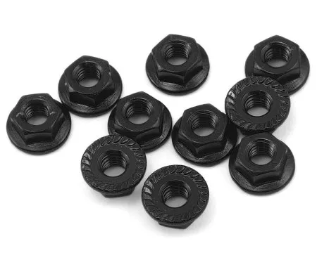 Yeah Racing 4mm Aluminum Serrated Lock Nut (10) ...
