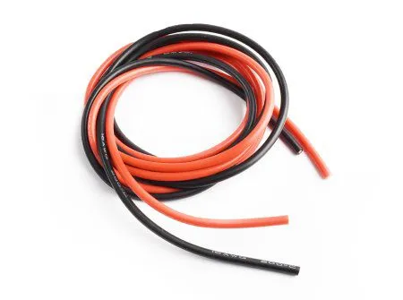 16awg 14AWG SILICONE WIRE 1MT RED & BLACK PITLANE HOBBIES
