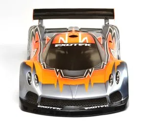 Pzero R 1/10 USGT RACE BODY clear lexan w/ wing