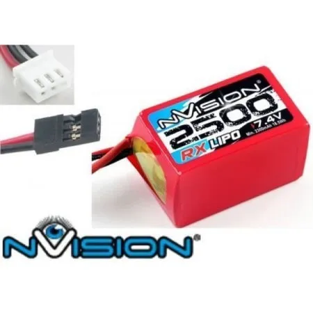 NVISION 7.4V 2500MAH SC HUMP RX LIPO UNI PLUG