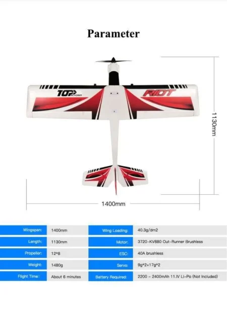 Dancing Wings, Top RC Riot RC Plane PNP