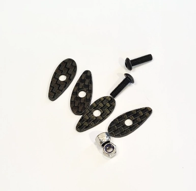 Touring Car Carbon Wing Buttons (4) Inc Hardware PITLANE HOBBIES
