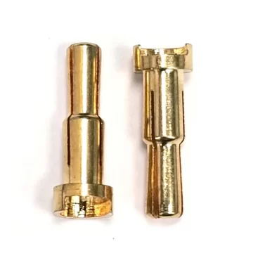 Battery Gold Stepped 4-5 Plugs (2) PITLANE HOBBIES