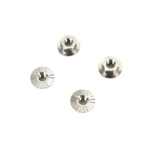 4MM SERRATED Titanium NUTS (4) - Image 1