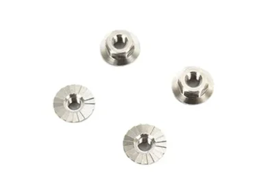 4MM SERRATED Titanium NUTS (4)