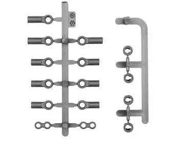 RC10TC8 BALL CUPS, ARM BALL INSERTS AND ANTI-ROLL BAR LINKS