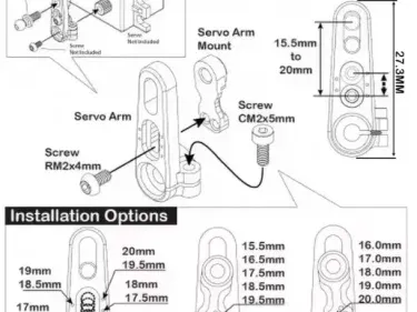 25t Aluminum 7075 Servo Arm