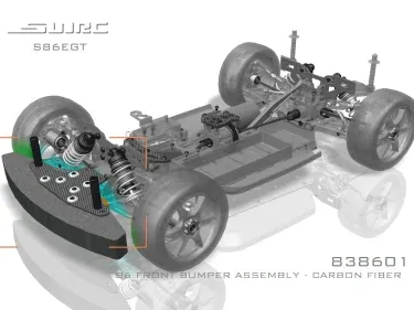 SNRC 86 FRONT BUMPER ASSEMBLY - CARBON FIBRE 838601