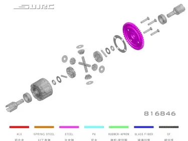 SNRC CENTER SPUR GEAR 46T 816846