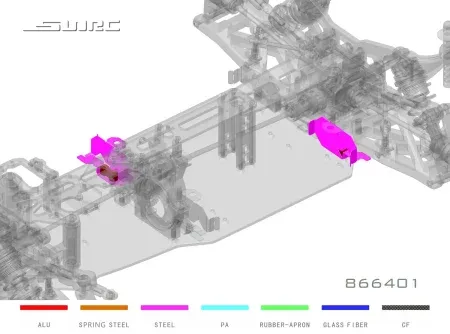 SNRC S86EGT V2 47mm LIGHTWEIGHT QUICK RELEASE BATTERY MOUNTING 866401
