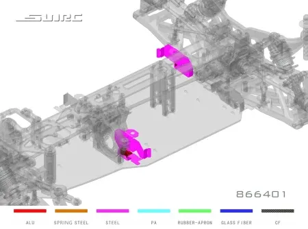 SNRC S86EGT V2 47mm LIGHTWEIGHT QUICK RELEASE BATTERY MOUNTING 866401