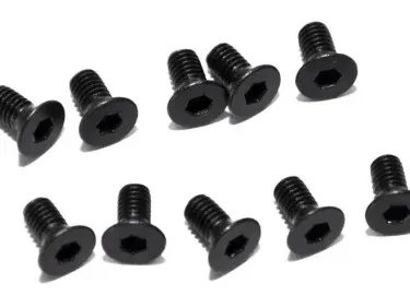 M3X6 BLACK ALLOY FLAT HEAD HEX DRIVE SCREWS BLK ALLOY SCREWS