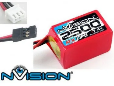 NVISION 7.4V 2500MAH SC HUMP RX LIPO UNI PLUG - Image 1