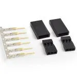 JR CONNECTOR FEMALE GOLD TERMINALS 2 SETS TORNADO RC