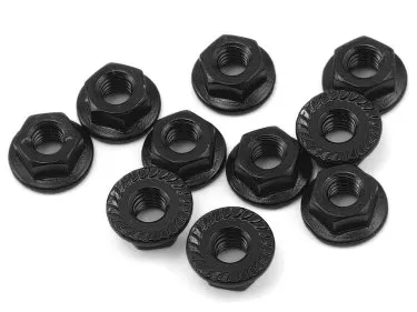 Yeah Racing 4mm Aluminum Serrated Lock Nut (10) ...