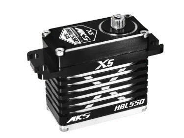 MKS Black Aluminium HBL550 Standard 38kg 8.4V Brushless Metal Geared Servo - Image 1