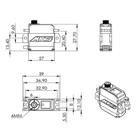 HV50P dimensions