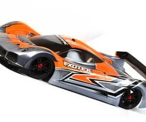 Pzero R 1/10 USGT RACE BODY clear lexan w/ wing
