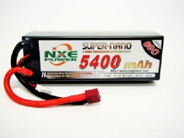 NXE 5400MAH 60C W/DEAN 4S LIPO