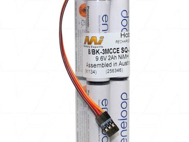 TRANSMITTER PACK 9.6V 2Ah SQUARE W/JR/HITECH CONNECTOR