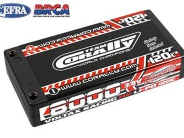 Team Corally, 3.8V 120C 8000 MAH 1S LiPo  ( No Longer Available)