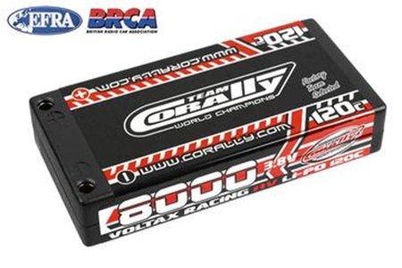 Team Corally, 3.8V 120C 8000 MAH 1S LiPo ( No Longer Available) TEAM CORALLY