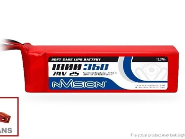 NVISION 7.4V 1800MAH SC 35C LIPO BATTERY WITH DEAN CONNECTOR