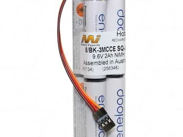 TRANSMITTER PACK 9.6V 2Ah SQUARE W/JR/HITECH CONNECTOR