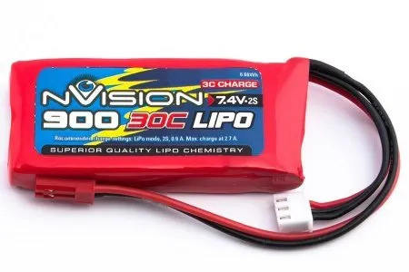NVO1801 NVISION LiPo 2S 7.4V 900MAH 3C NVISION