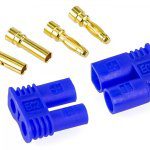 FUTABA CONNECTOR MALE W/GOLD PLATED TERMINALS 2 SETS