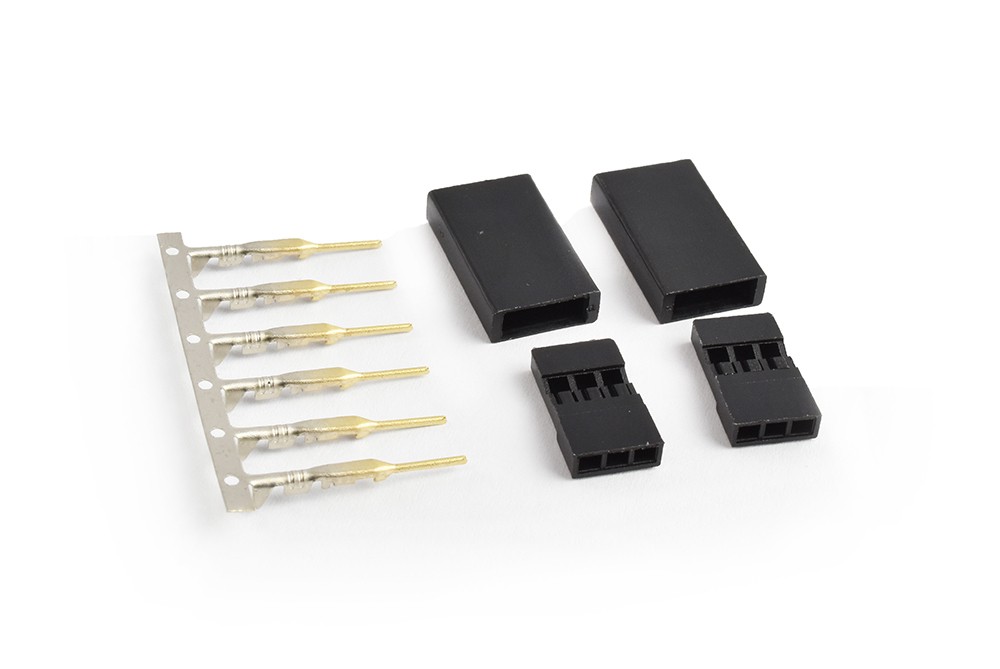 FUTABA CONNECTOR FEMALE GOLD PLATED TERMINALS 2 SETS