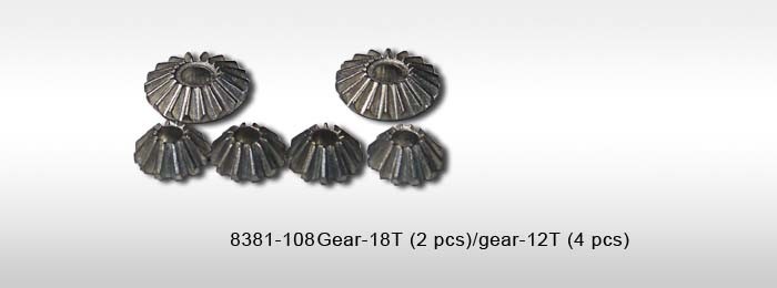 8381-108 - Gear-18T (2)/Gear-12T (4)