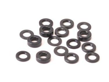 3X5X0.5MM BLACK ALLOY WASHER SPACER (10)