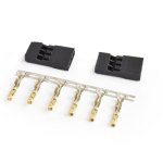 JR CONNECTOR MALE W/GOLD PLATED TERMINALS 2 SETS