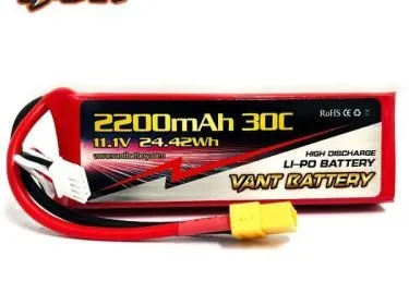 Vant Lipo 2200 11.1v 30c XT60 (25x33x105)