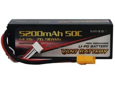 Vant Lipo 5200 14.8v 50c T-plug (50x48x140)