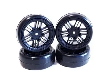 TEAM POWERS Tyres M Series 6 Black Spoked Rims TEAM POWERS Tyres M Series 6 Black Spoked Rims - Image 1
