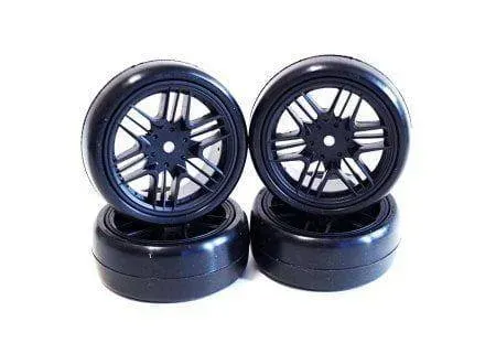 7 SPOKE BLK 34M TEAM POWERS Tyres M Series 6 Black Spoked Rims