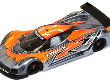 Pzero R 1/10 USGT RACE BODY clear lexan w/ wing EXOTEK Pzero R 1/10 USGT RACE BODY clear lexan w/ wing