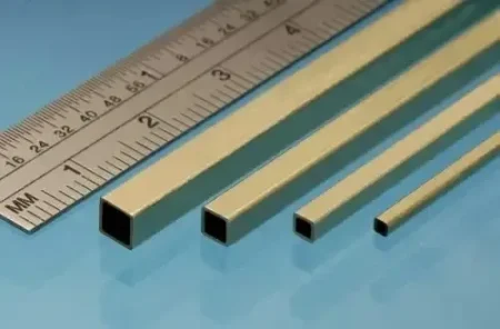 ALBION ALLOY SQUARE BRASS TUBE 1.6MM X 0.353MM (3) ALBION ALLOYS