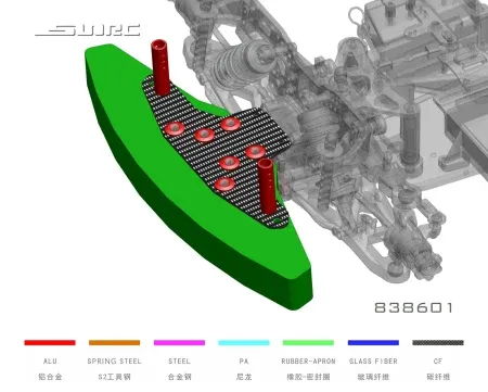 SNRC 86 FRONT BUMPER ASSEMBLY - CARBON FIBRE SNRC 838601