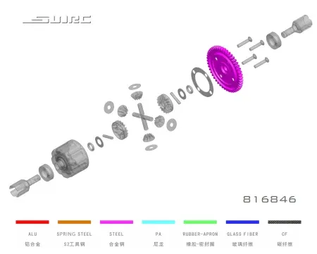 SNRC CENTER SPUR GEAR 46T SNRC 816846
