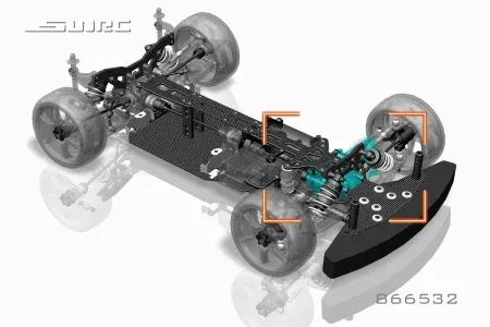 SNRC S86EGT V2 FRONT SHOCK TOWER 4mm CARBON FIBRE SNRC 866532